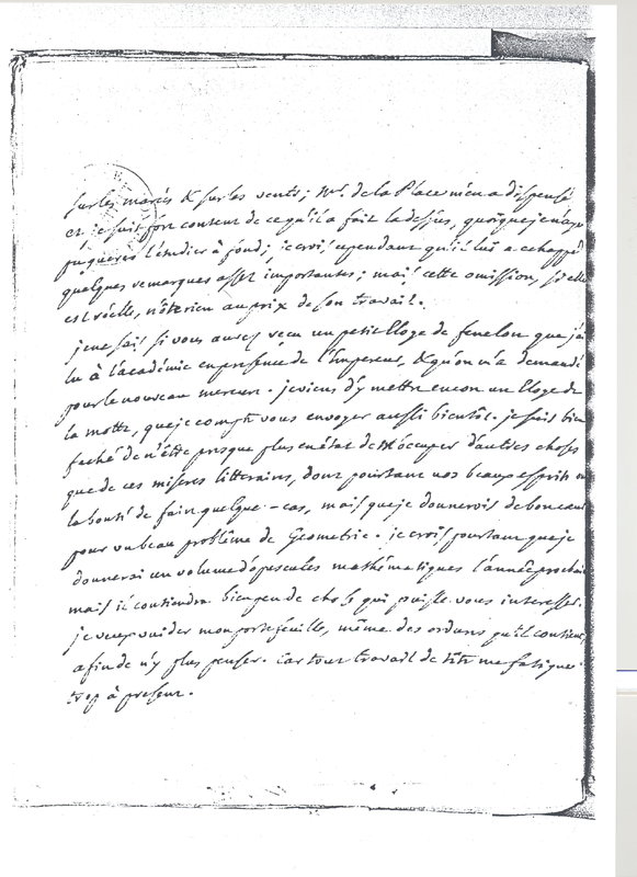 Lettre de D'Alembert à Lagrange, 14 septembre 1778