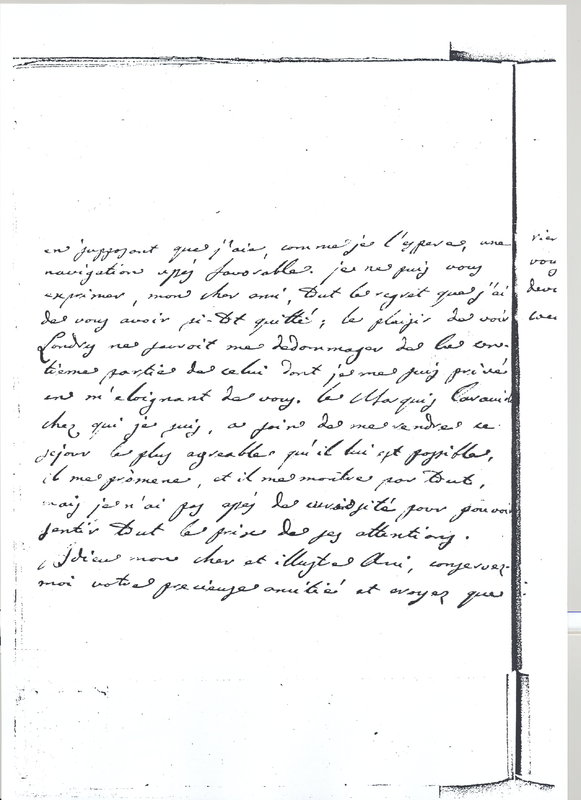 Lettre de Lagrange à D'Alembert, 23 septembre 1766 Lettre de Lagrange à D'Alembert, 23 septembre 1766