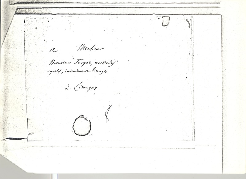 Lettre de D'Alembert à Turgot, 12 janvier 1763 Lettre de D'Alembert à Turgot, 12 janvier 1763