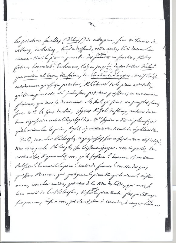 Lettre de D'Alembert à Voltaire, 6 mai 1760 Lettre de D'Alembert à Voltaire, 6 mai 1760