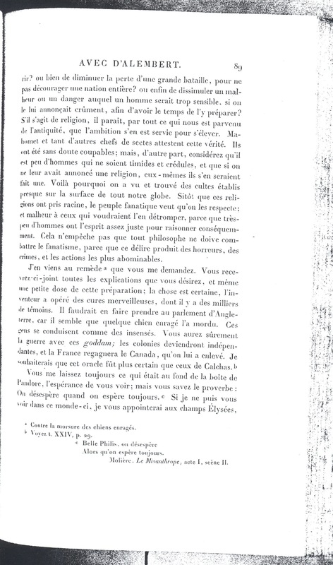 Lettre de Frédéric II à D'Alembert, 5 octobre 1777 Lettre de Frédéric II à D'Alembert, 5 octobre 1777