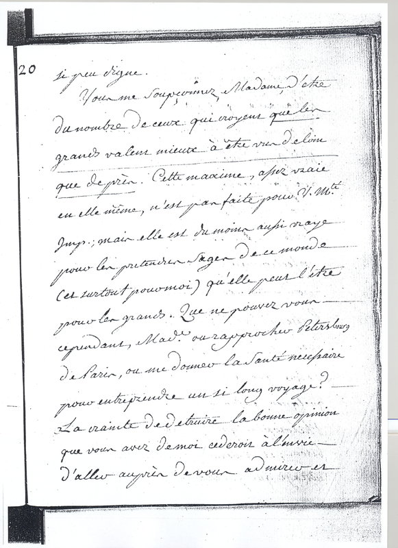 Lettre de D'Alembert à Catherine II, 15 juin 1764 Lettre de D'Alembert à Catherine II, 15 juin 1764