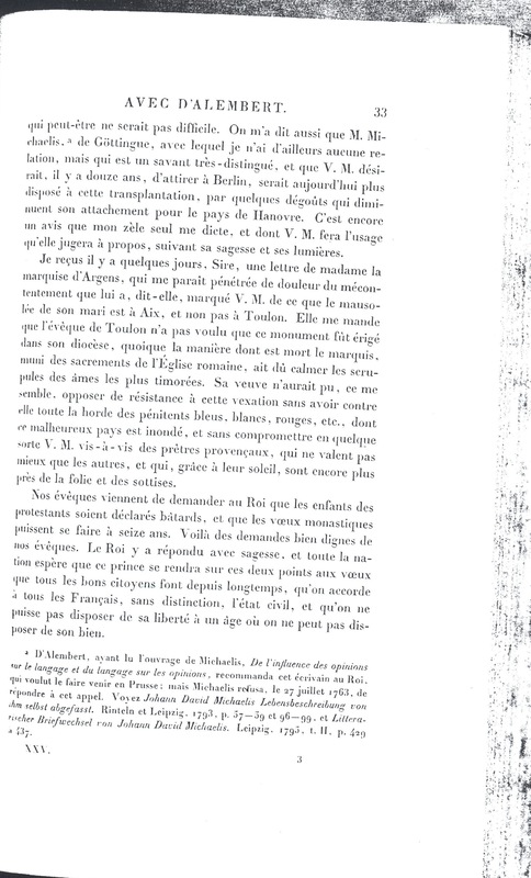 Lettre de D'Alembert à Frédéric II, 15 décembre 1775 Lettre de D'Alembert à Frédéric II, 15 décembre 1775