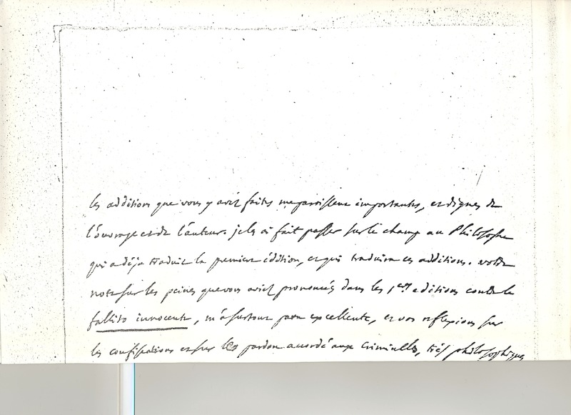 Lettre de D'Alembert à Beccaria, 28 septembre 1765 Lettre de D'Alembert à Beccaria, 28 septembre 1765