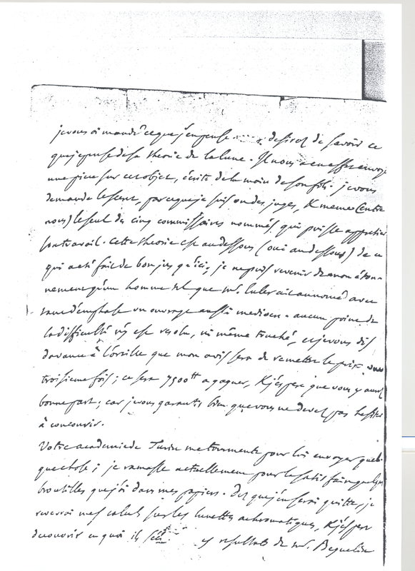 Lettre de D'Alembert à Lagrange, 16 octobre 1769 Lettre de D'Alembert à Lagrange, 16 octobre 1769