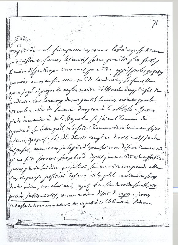Lettre de D'Alembert à Lagrange, 10 avril 1769 Lettre de D'Alembert à Lagrange, 10 avril 1769