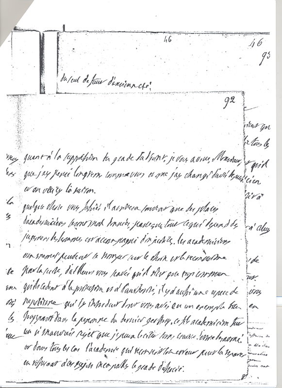 Lettre de Malesherbes à D'Alembert, décembre 1769 Lettre de Malesherbes à D'Alembert, décembre 1769