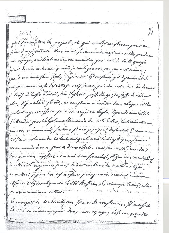 Lettre de D'Alembert à Lagrange, 12 septembre 1770 Lettre de D'Alembert à Lagrange, 12 septembre 1770