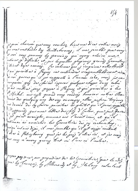 Lettre de Lagrange à D'Alembert, 20 novembre 1767 Lettre de Lagrange à D'Alembert, 20 novembre 1767