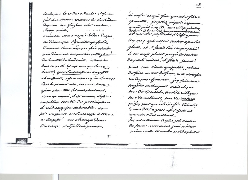 Lettre de Voltaire à D'Alembert, 20 octobre 1761 Lettre de Voltaire à D'Alembert, 20 octobre 1761