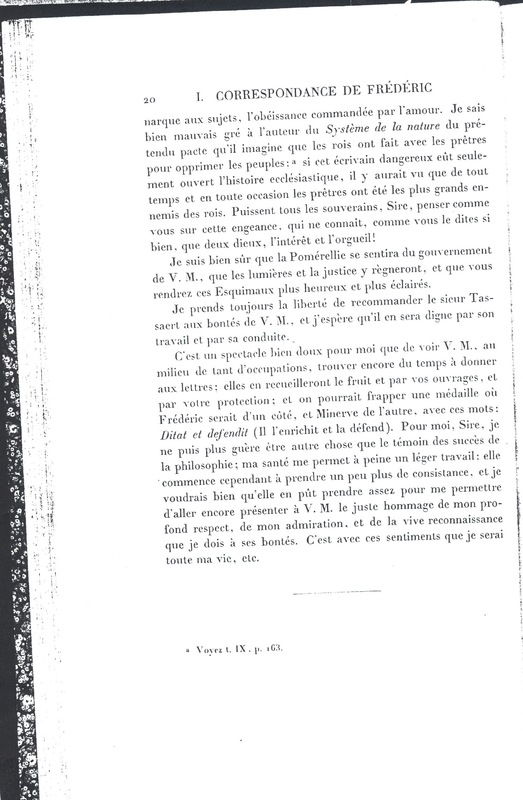 Lettre de D'Alembert à Frédéric II, 10 juillet 1775 Lettre de D'Alembert à Frédéric II, 10 juillet 1775