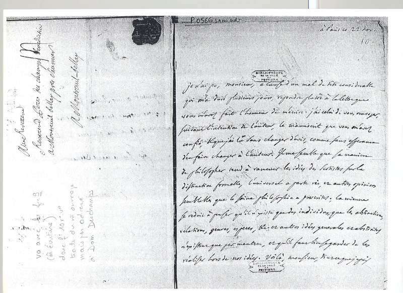 Lettre de D'Alembert à Argenson Marc René, 22 novembre 1766 Lettre de D'Alembert à Argenson Marc René, 22 novembre 1766