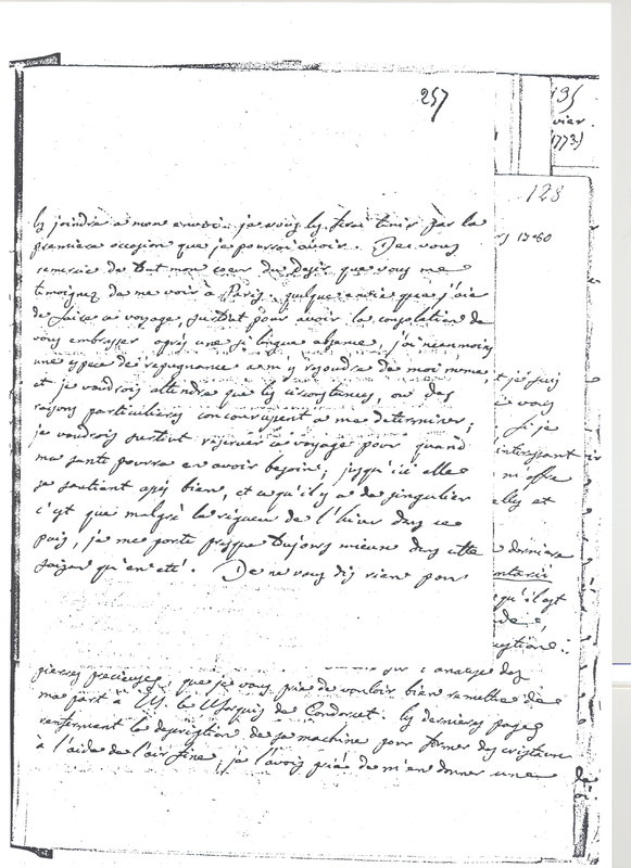Lettre de Lagrange à D'Alembert, 11 décembre 1779 Lettre de Lagrange à D'Alembert, 11 décembre 1779