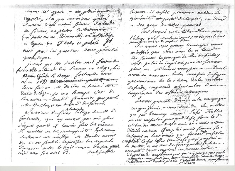 Lettre de La Condamine Charles à D'Alembert, août 1772 Lettre de La Condamine Charles à D'Alembert, août 1772