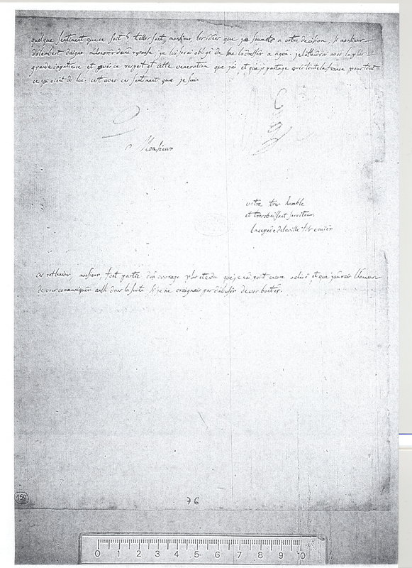 Lettre de Lacépède à D'Alembert, 12 septembre 1775 Lettre de Lacépède à D'Alembert, 12 septembre 1775