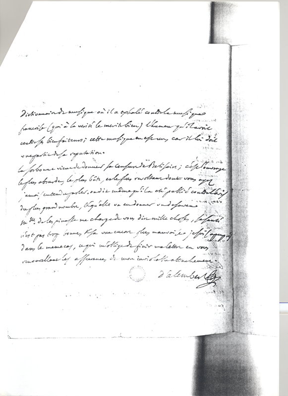 Lettre de D'Alembert à Hume David, 8 décembre 1767 Lettre de D'Alembert à Hume David, 8 décembre 1767