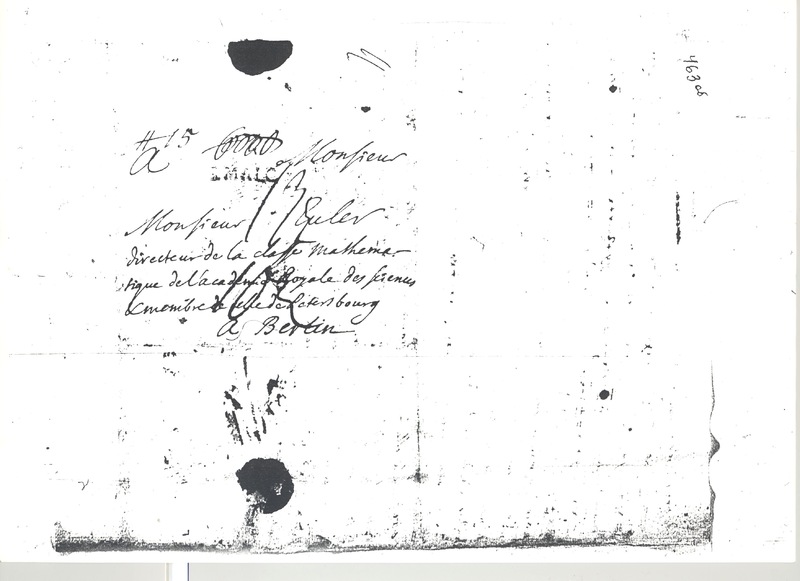 Lettre de D'Alembert à Euler Leonhard, 27 octobre 1748 Lettre de D'Alembert à Euler Leonhard, 27 octobre 1748