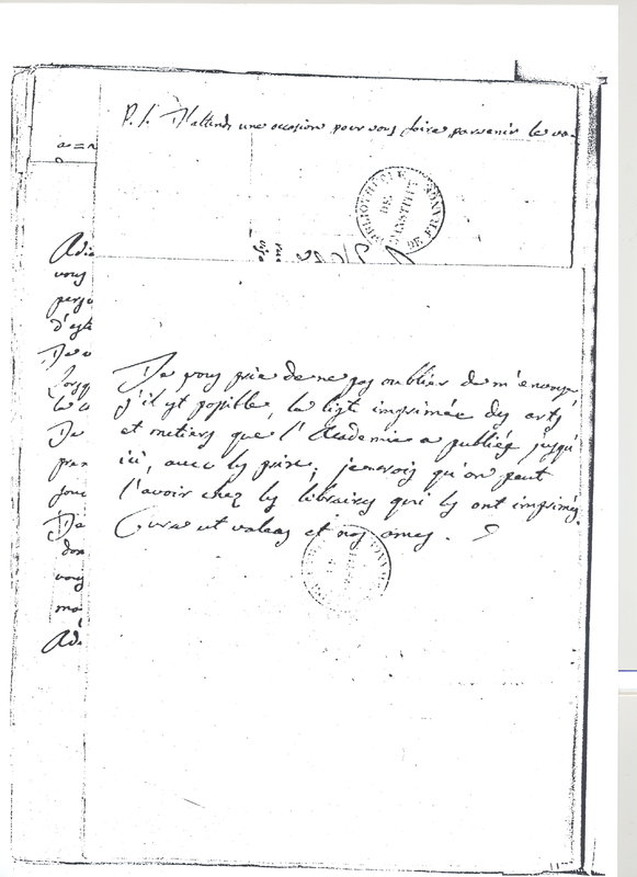 Lettre de Lagrange à D'Alembert, 6 juillet 1775