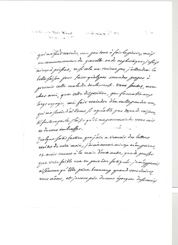 Lettre de D'Alembert à Catt, 14 décembre 1781 Lettre de D'Alembert à Catt, 14 décembre 1781
