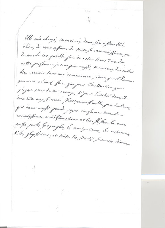 Lettre de D'Alembert à Phipps, 7 septembre 1774 Lettre de D'Alembert à Phipps, 7 septembre 1774