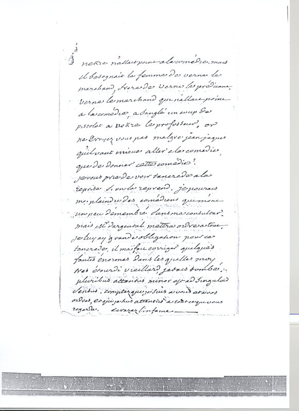 Lettre de Voltaire à D'Alembert, 30 octobre 1760 Lettre de Voltaire à D'Alembert, 30 octobre 1760