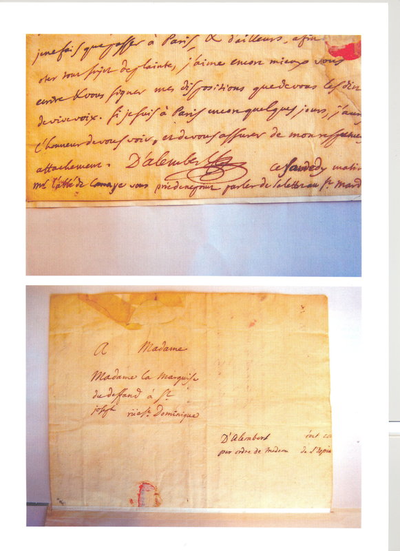 Lettre de D'Alembert à Mme Du Deffand (Vichy Chamron), 15 septembre 1753 Lettre de D'Alembert à Mme Du Deffand (Vichy Chamron), 15 septembre 1753