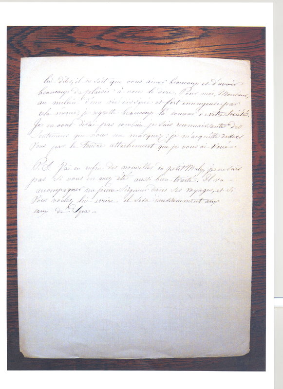 Lettre de Lespinasse dictant à D'Alembert à Condorcet, 13 juillet 1769 Lettre de Lespinasse dictant à D'Alembert à Condorcet, 13 juillet 1769