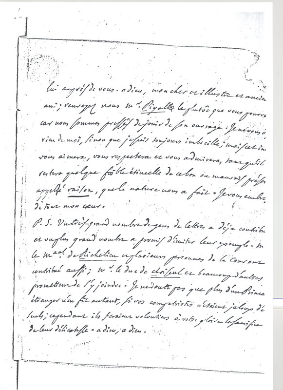 Lettre de D'Alembert à Voltaire, 30 mai 1770 Lettre de D'Alembert à Voltaire, 30 mai 1770