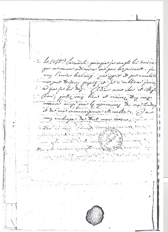 Lettre de Lagrange à D'Alembert, 11 décembre 1779 Lettre de Lagrange à D'Alembert, 11 décembre 1779