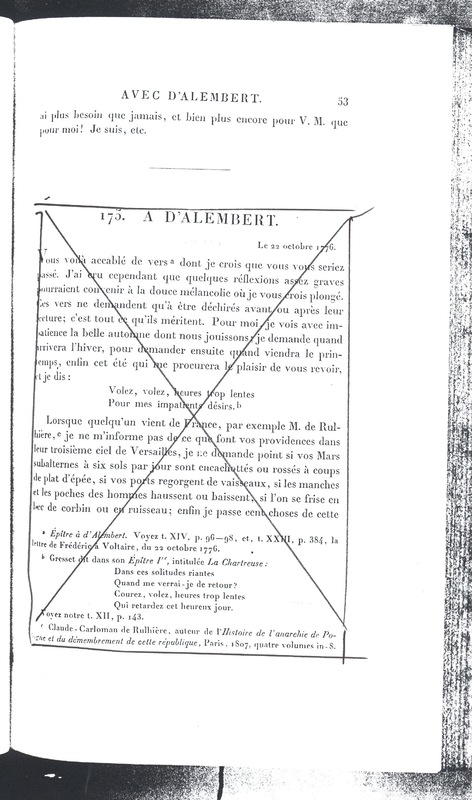 Lettre de D'Alembert à Frédéric II, 7 octobre 1776 Lettre de D'Alembert à Frédéric II, 7 octobre 1776