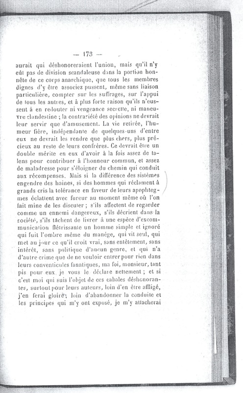 Lettre de Linguet à D'Alembert, 11 janvier 1771 Lettre de Linguet à D'Alembert, 11 janvier 1771