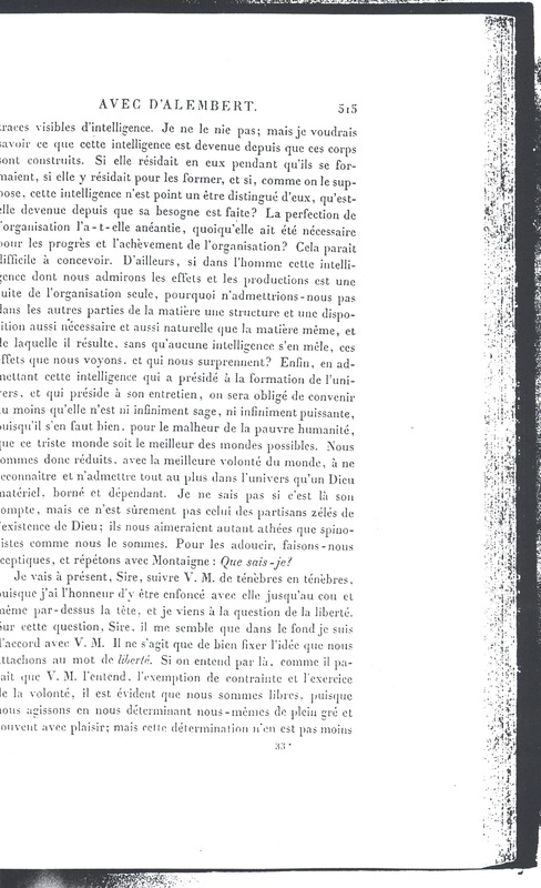 Lettre de D'Alembert à Frédéric II, 30 novembre 1770 Lettre de D'Alembert à Frédéric II, 30 novembre 1770