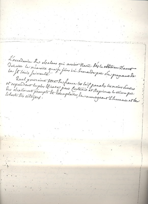 Lettre de Lambert Antoine Simon à D'Alembert, 22 décembre 1778 Lettre de Lambert Antoine Simon à D'Alembert, 22 décembre 1778