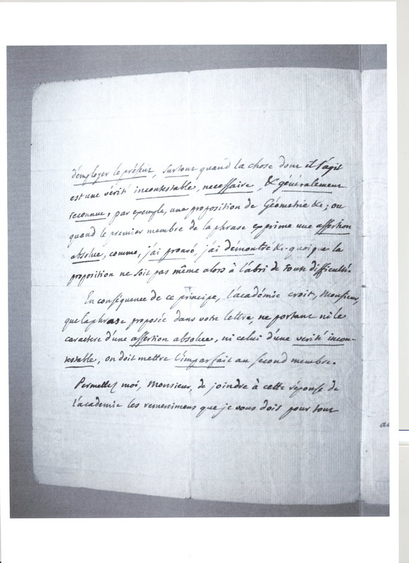 Lettre de D'Alembert à Delandine, 2 février 1783 Lettre de D'Alembert à Delandine, 2 février 1783