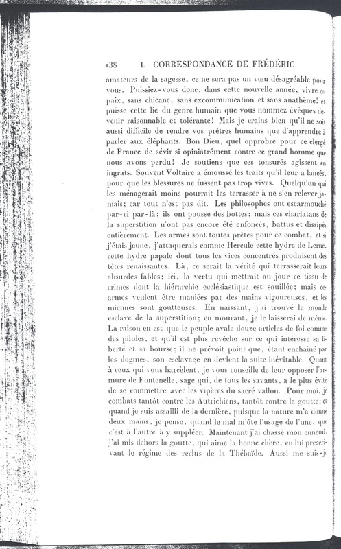 Lettre de Frédéric II à D'Alembert, janvier 1780 Lettre de Frédéric II à D'Alembert, janvier 1780