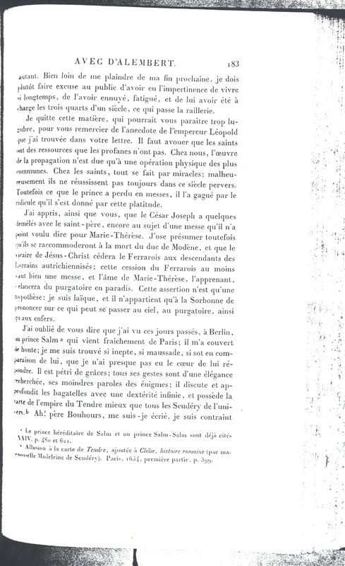 Lettre de Frédéric II à D'Alembert, 28 mai 1781 Lettre de Frédéric II à D'Alembert, 28 mai 1781