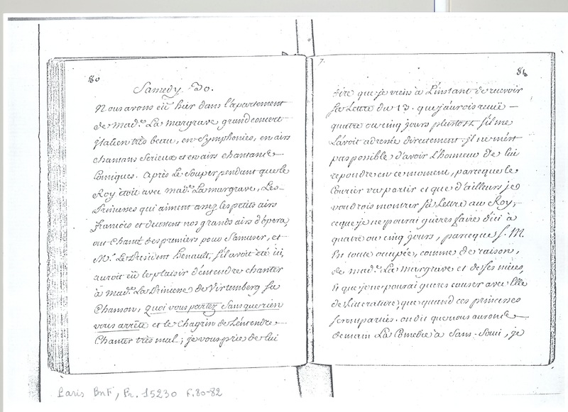 Lettre de D'Alembert à Mlle Lespinasse, 30 juillet 1763 Lettre de D'Alembert à Mlle Lespinasse, 30 juillet 1763
