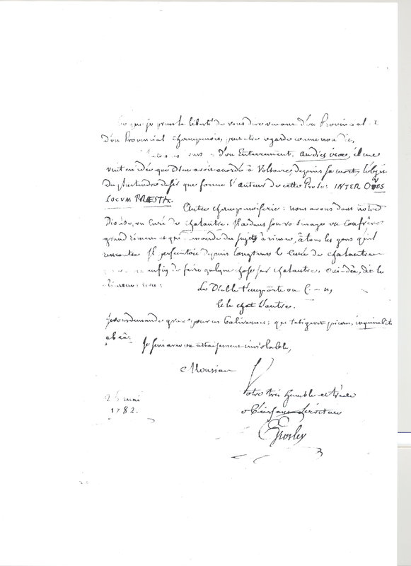 Lettre de Grosley à D'Alembert, 26 mai 1782 Lettre de Grosley à D'Alembert, 26 mai 1782