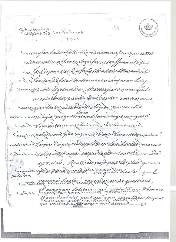 Lettre de Voltaire à D'Alembert, 2 septembre 1758 Lettre de Voltaire à D'Alembert, 2 septembre 1758