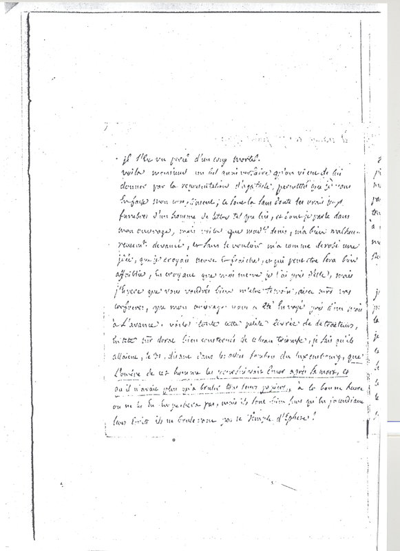 Lettre de Non identifié à D'Alembert, 17 juin 1779 Lettre de Non identifié à D'Alembert, 17 juin 1779