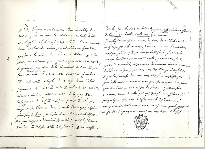 Lettre de D'Alembert à Frisi, 12 juin 1769 Lettre de D'Alembert à Frisi, 12 juin 1769