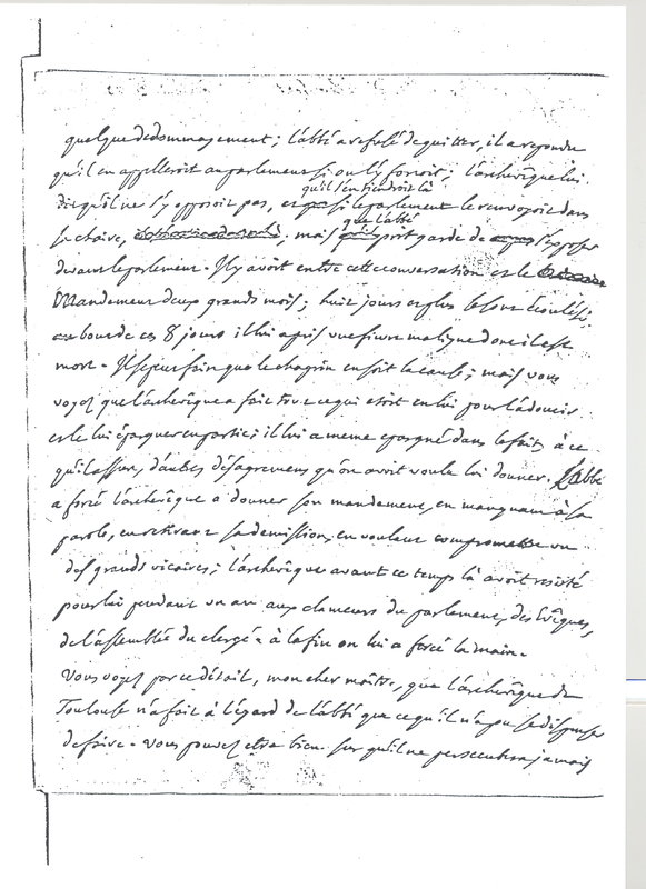 Lettre de D'Alembert à Voltaire, 22 décembre 1770 Lettre de D'Alembert à Voltaire, 22 décembre 1770