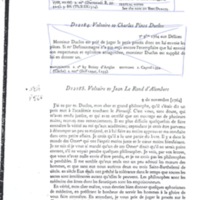 Lettre de Voltaire à D'Alembert, 9 novembre 1764