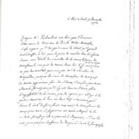 Lettre de D'Alembert à Villahermosa, 7 décembre 1772