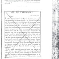 Lettre de Frédéric II à D'Alembert, 7 mars 1777