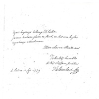 Lettre de D'Alembert à Frisi, 11 septembre 1779