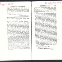 Lettre de D'Alembert à Journal Encyclopédique, 28 septembre 1765