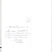 Lettre de D'Alembert à Franklin, 25 juillet 1783