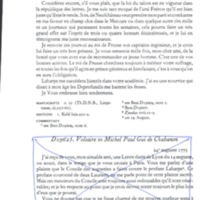 Lettre de Voltaire à D'Alembert, 24 août 1775