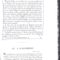 Lettre de Frédéric II à D'Alembert, 18 octobre 1774